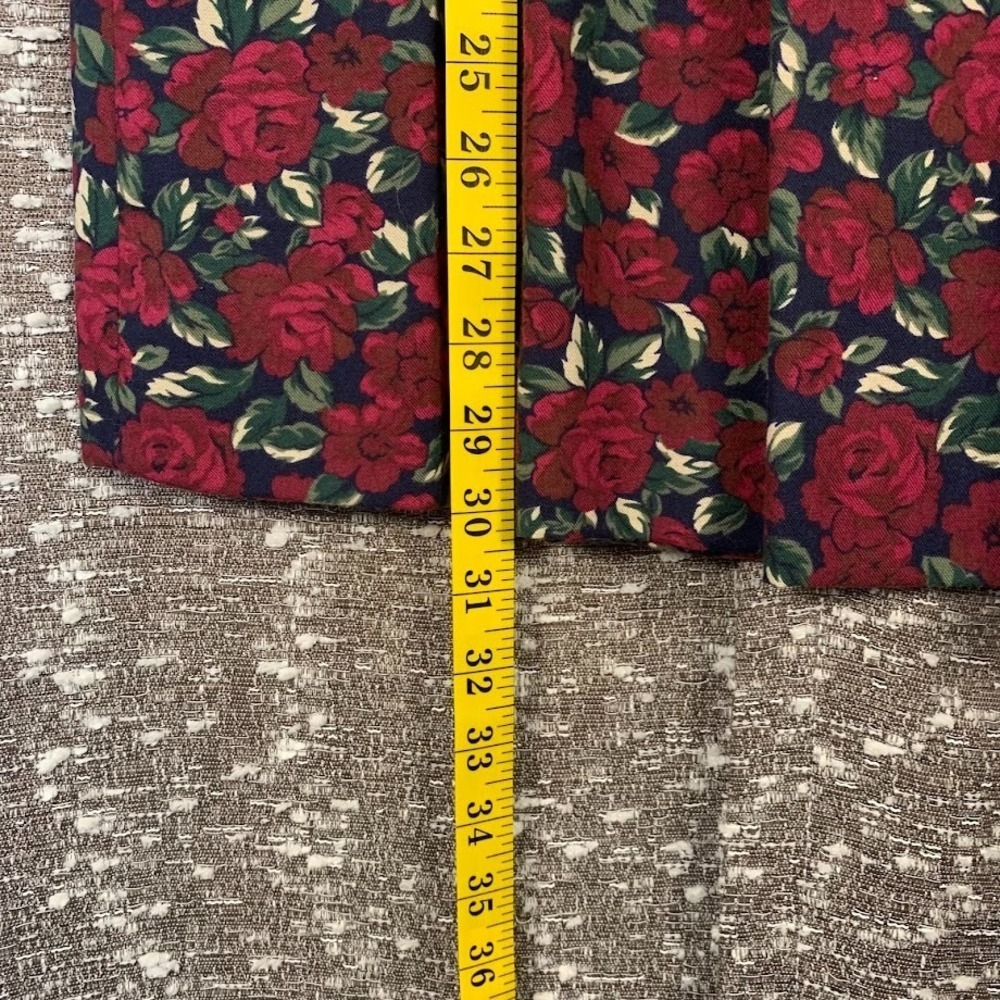 Vintage Innervisions By Ship N'Shore Pleated Floral Midi Skirt Women's M - Picture 6 of 10